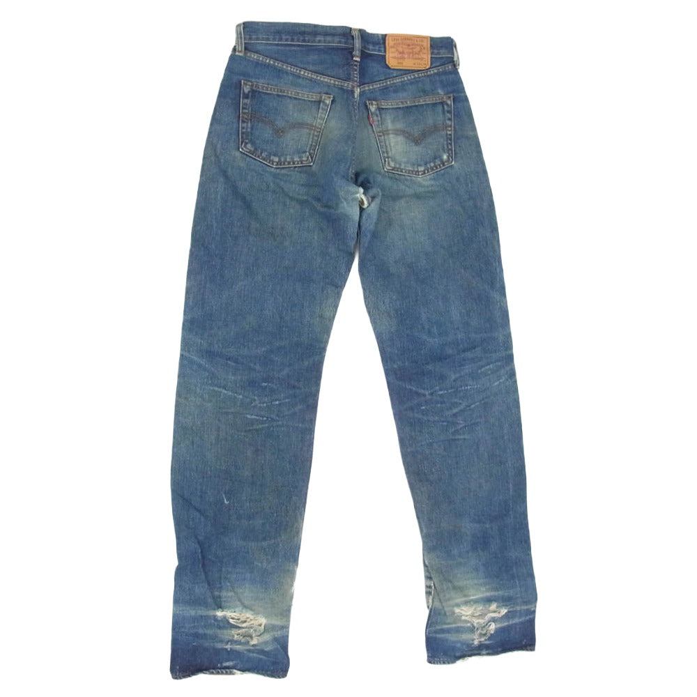 Levi's リーバイス 日本製復刻 ボタン裏J09 502-XX セルビッチ ヴィンテージ加工 デニム パンツ インディゴブルー系 33【中古】