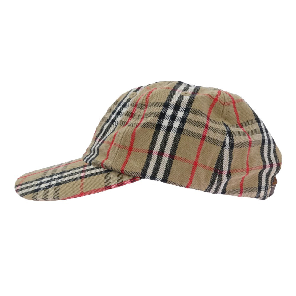 Supreme シュプリーム 22SS × Burberry Denim 6 Panel バーバリー デニム シックス パネル キャップ ノバチェック 帽子 ベージュ系 マルチカラー系【中古】 Supreme シュプリーム 22SS × Burberry Denim 6 Panel バーバリー