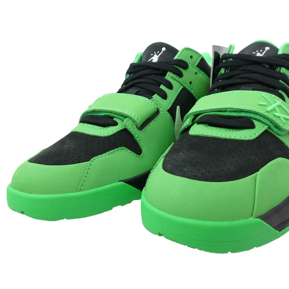 NIKE ナイキ IM9113-300 【フェイクバスターズ鑑定済】×Travis Scott Jordan Jumpman Jack CJ1 T-Rexx Green Sparkトラヴィススコット ジョーダン ジャンプマン ジャック CJ1 T-Rexx グリーンスパーク ローカット スニーカー グリーン系 ブラック系 27.5cm【新古品】【未使用】【中古】