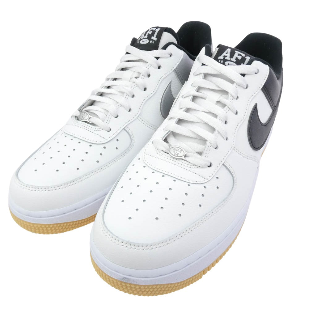 NIKE ナイキ Air Force 1 Low 07 LV8 Summit White Black Metallic Silver AF1 エアフォース ロー スニーカー ホワイト系 ブラック系【極上美品】【中古】