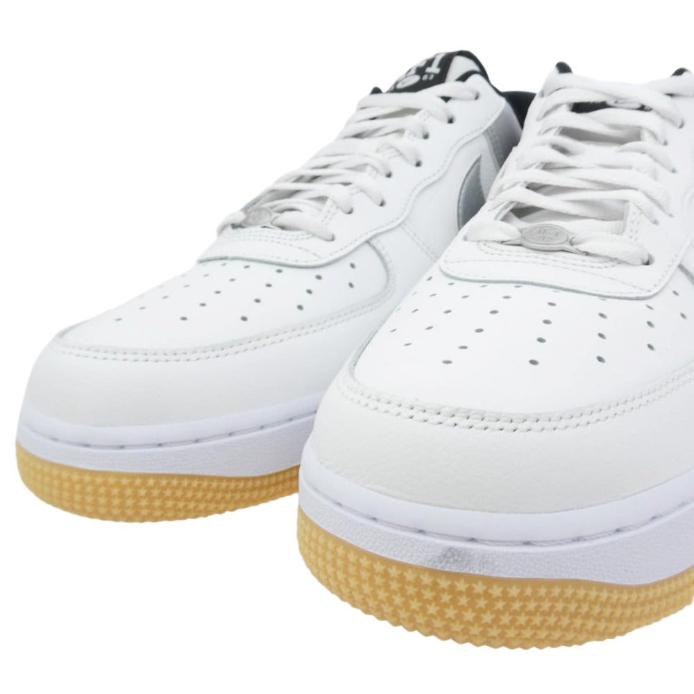 NIKE ナイキ Air Force 1 Low 07 LV8 Summit White Black Metallic Silver AF1 エアフォース ロー スニーカー ホワイト系 ブラック系【極上美品】【中古】