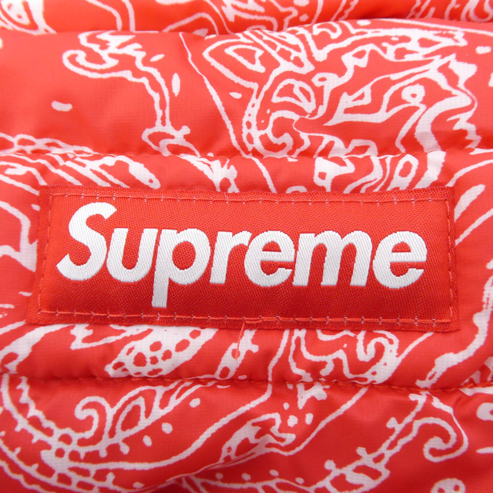 Supreme シュプリーム 22AW Puffer Backpack Red Paisley パファー ペイズリー バックパック リュック バッグ レッド系【中古】
