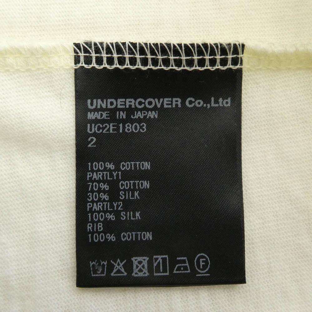 UNDERCOVER アンダーカバー UC2E1803 フロントパッチポケット アシンメトリー Tシャツ イエロー系 2【中古】
