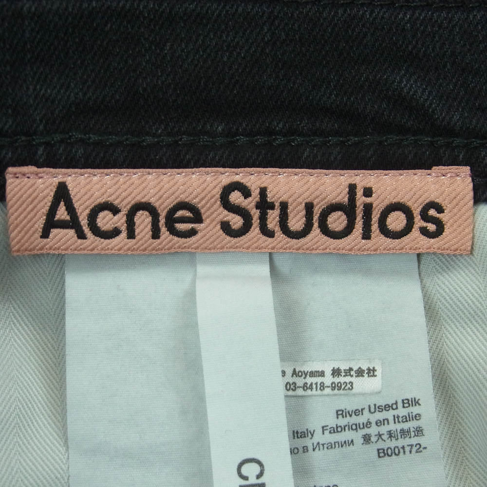 ACNE STUDIOS アクネストゥディオズ B00172 River リバー デニム パンツ イタリア製 ダークグレー系 EUR 33 32【中古】
