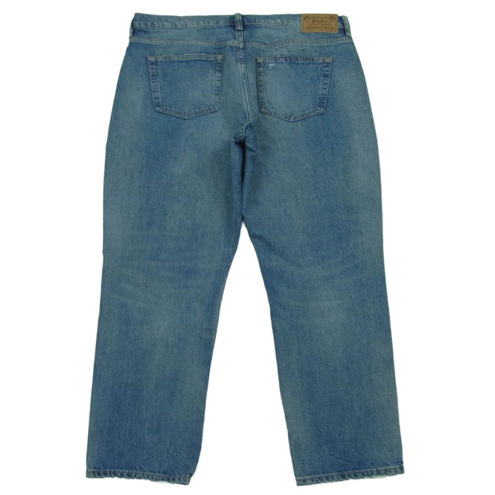POLO RALPH LAUREN ポロ・ラルフローレン ダメージ リメイク リペア パッチワーク デニム パンツ インディゴブルー系 31【中古】