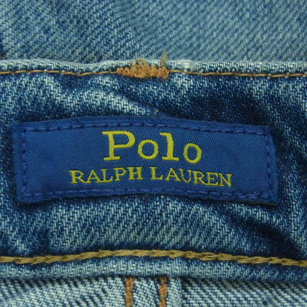 POLO RALPH LAUREN ポロ・ラルフローレン ダメージ リメイク リペア パッチワーク デニム パンツ インディゴブルー系 31【中古】