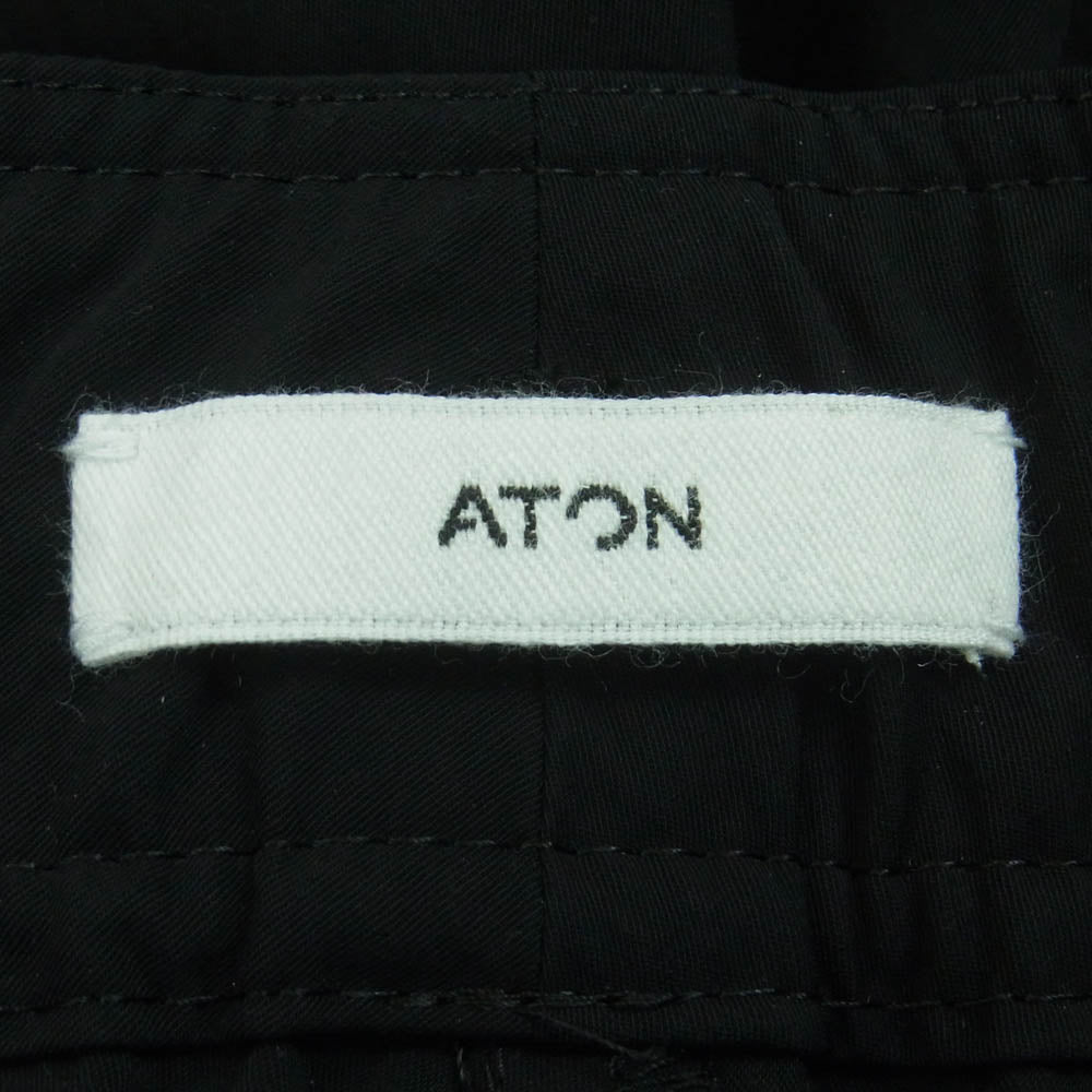 ATON エイトン PR.AG.GM.0109 HIGH TWIST NYLON UTILITY PANTS ナイロン ユーティリティ パンツ ブラック系 005 48 06【中古】