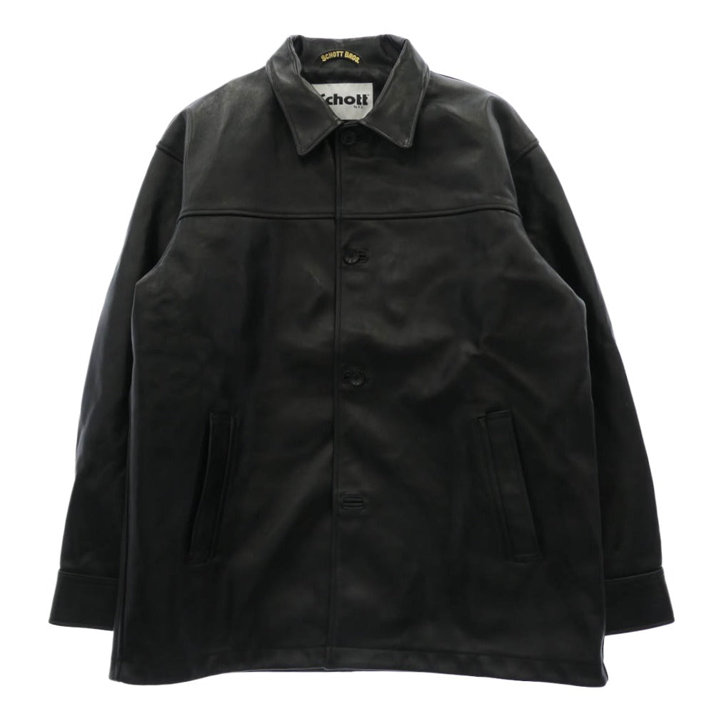 schott ショット 782-6150007 レザー ジャケット カーコート ブラック系 L【中古】
