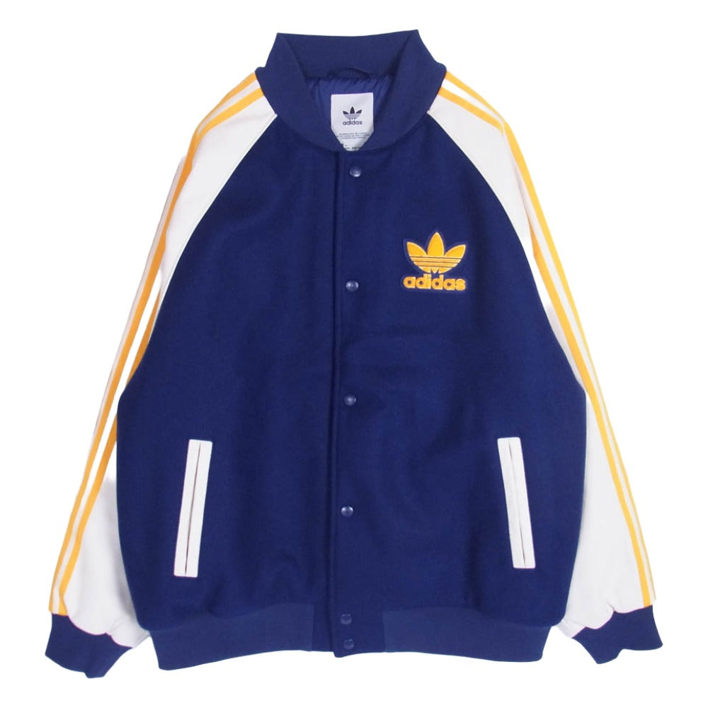 adidas アディダス IL2574 SST VARSITY バーシティ ジャケット スタジャン ブルゾン ブルー系 XL【美品】【中古】