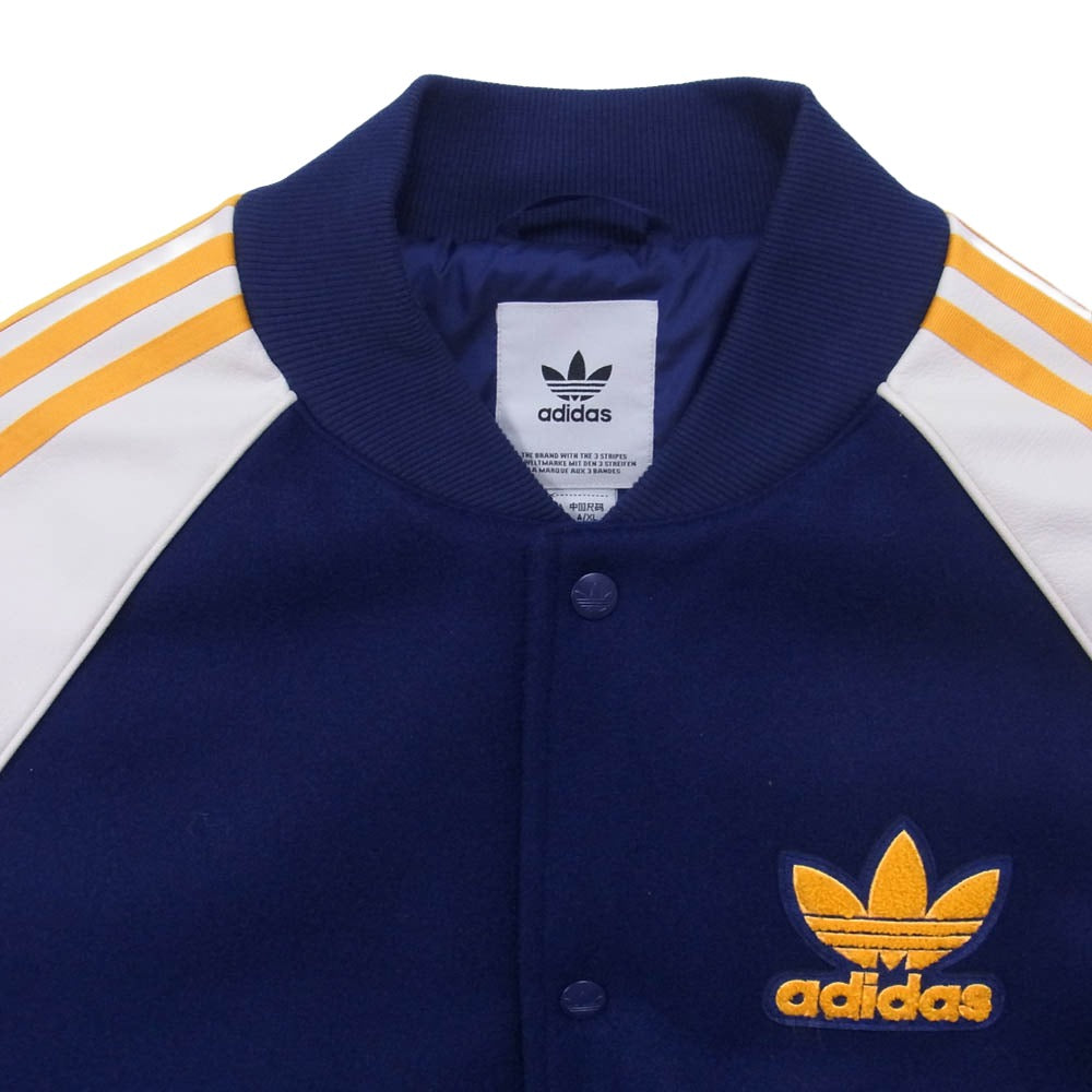 adidas アディダス IL2574 SST VARSITY バーシティ ジャケット スタジャン ブルゾン ブルー系 XL【美品】【中古】