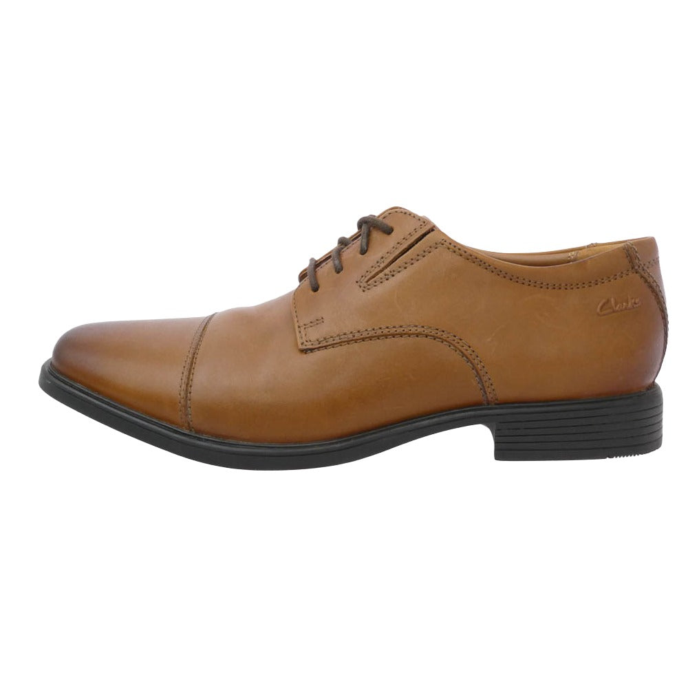 Clarks クラークス Tilden Cap Dark Tan Leather ティルデン キャップ 革靴 ビジネス シューズ ブラウン系 ブラック系 41.5【美品】【中古】