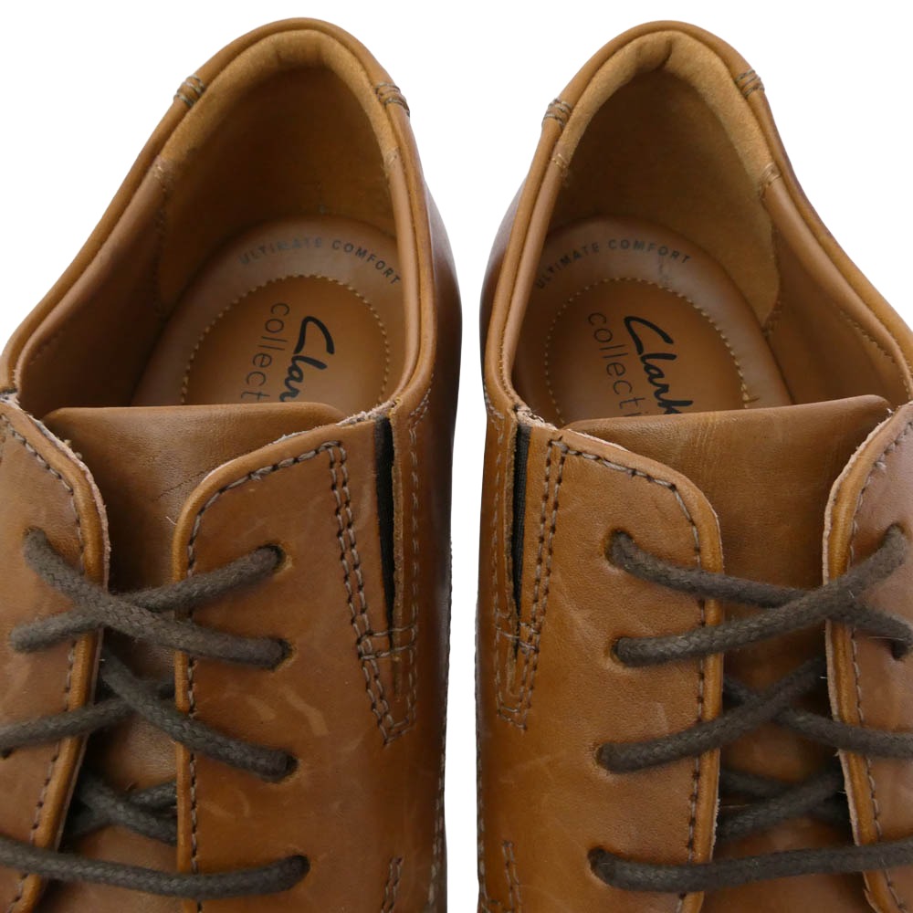Clarks クラークス Tilden Cap Dark Tan Leather ティルデン キャップ 革靴 ビジネス シューズ ブラウン系 ブラック系 41.5【美品】【中古】