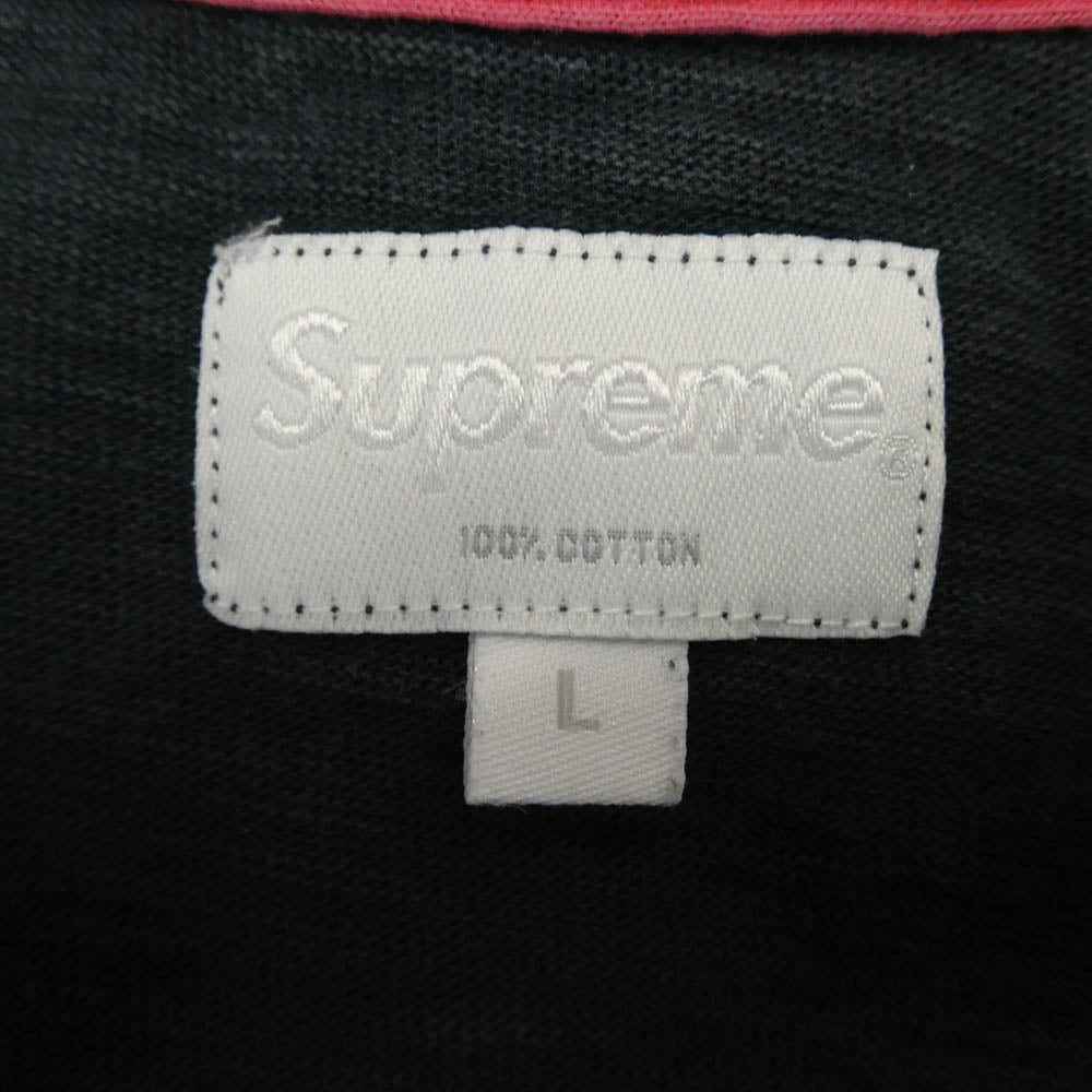 Supreme シュプリーム 14AW Arena Top Tee L/S アリーナトップ 長袖 カットソー バック FTP ロゴ ヘビーウェイト スラブコットン フェード　 ネイビー系 L【中古】