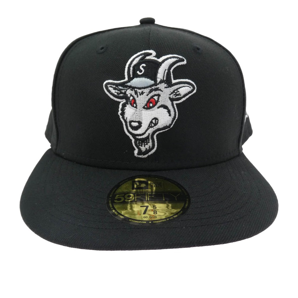 Supreme シュプリーム 22SS × New Era Goat New Era 59FIFTY Black ゴート 刺繍 ニューエラ ベースボールキャップ ブラック系 60.6cm【新古品】【未使用】【中古】