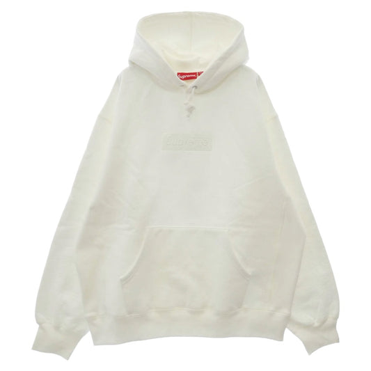 Supreme シュプリーム 23AW Box Logo Hooded Sweatshirt ボックスロゴ フーデッド スウェットシャツ パーカー ホワイト系 L【新古品】【未使用】【中古】