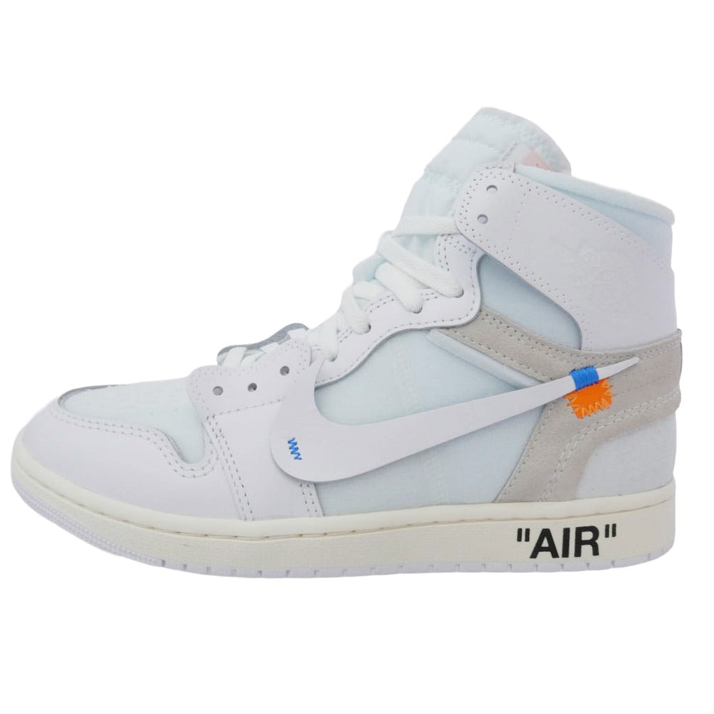 NIKE ナイキ 26SS AA3834-100 × Virgil Abloh Archive 【フェイクバスターズ鑑定済】ヴァージルアブローアーカイブ V.A.A Air Jordan 1 Retro High OG Alaska エアジョーダン 1レトロハイ ハイカット スニーカー ホワイト系 ライトブルー系 27cm【新古品】【未使用】【中古】
