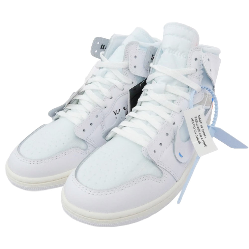 NIKE ナイキ 26SS AA3834-100 × Virgil Abloh Archive 【フェイクバスターズ鑑定済】ヴァージルアブローアーカイブ V.A.A Air Jordan 1 Retro High OG Alaska エアジョーダン 1レトロハイ ハイカット スニーカー ホワイト系 ライトブルー系 27cm【新古品】【未使用】【中古】
