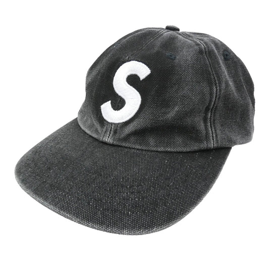 Supreme シュプリーム 25AW Pigment Coated Canvas S Logo 6-Panel ピグメント コーテッド キャンバス Sロゴ 6パネル キャップ 帽子 ブラック系 58【中古】