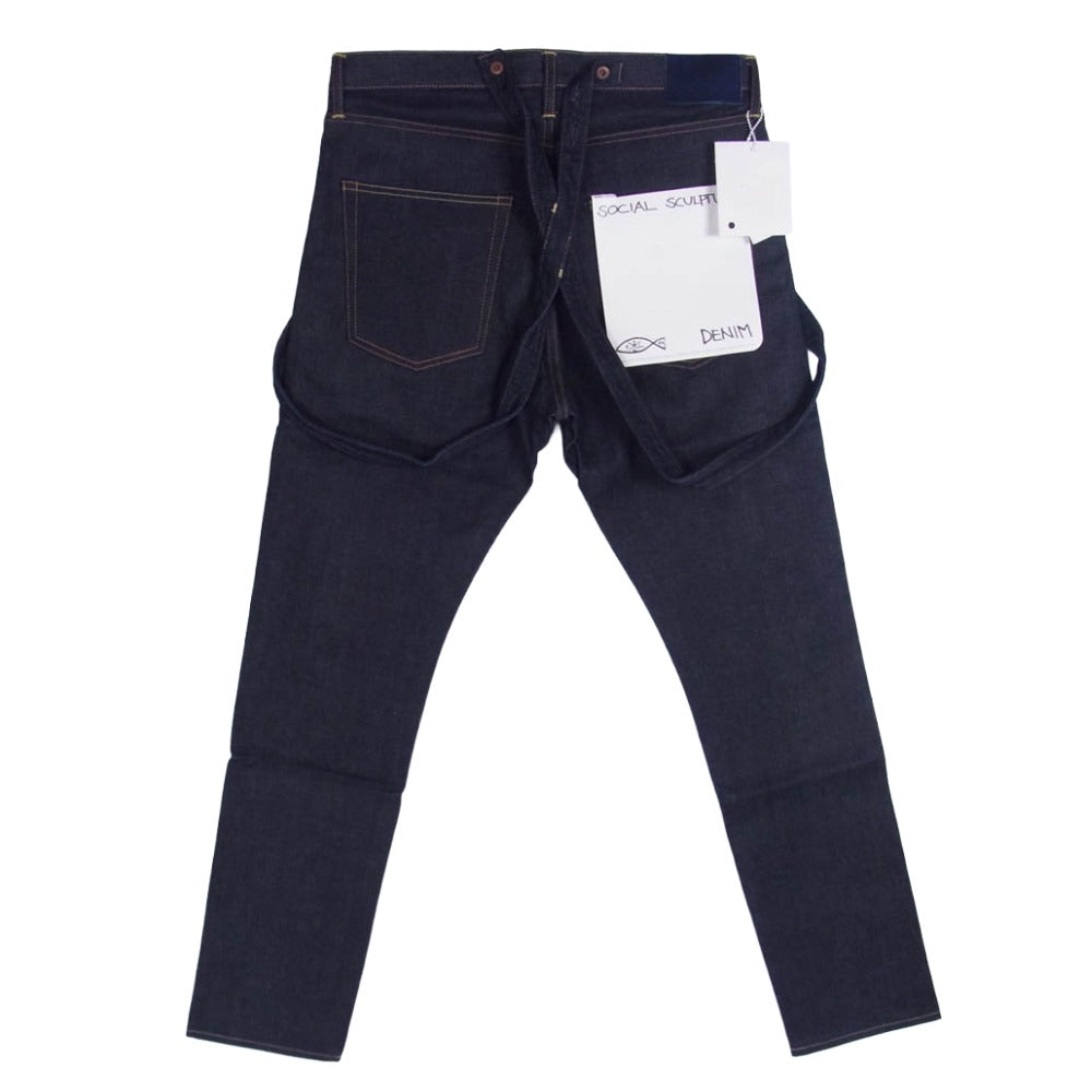 VISVIM ビズビム 19AW 0119205005034 SS TRAVAILLER BRACES PANTS UNWASHED トラベラー アンウォッシュド サスペンダー ジーンズ デニムジャケット パンツ インディゴブルー系 1【新古品】【未使用】【中古】