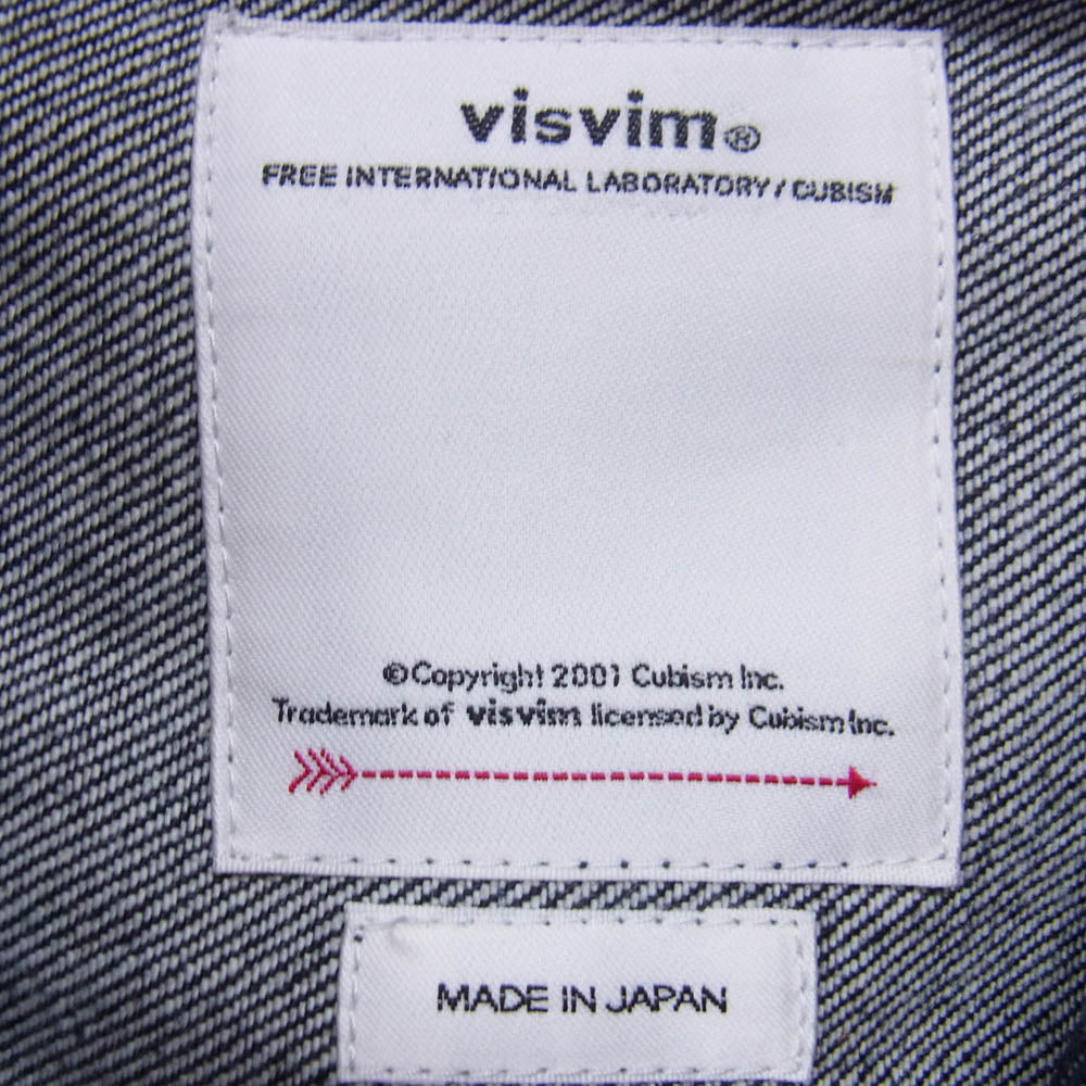 VISVIM ビズビム 19AW 0119205006001 SS 101 JKT UNWASHED 2ndタイプ アンウォッシュド トラッカー Gジャン デニム ジャケット インディゴブルー系 1【極上美品】【中古】