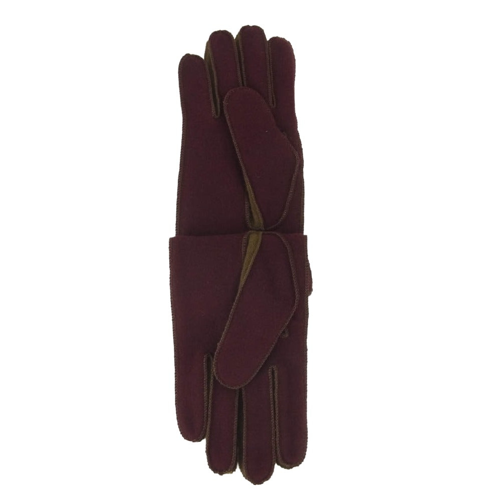 Vivienne Westwood ヴィヴィアンウエストウッド ウール ナイロン 手袋 グローブ ボルドー系 23～24cm【新古品】【未使用】【中古】