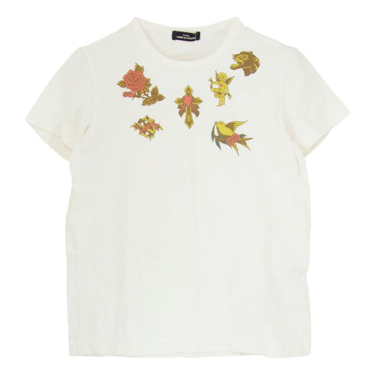 tricot COMME des GARCONS トリココムデギャルソン TI-T061 プリント 半袖 Tシャツ カットソー ホワイト系 サイズ表記無【中古】