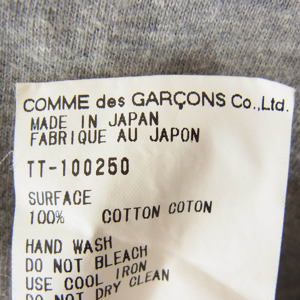 tricot COMME des GARCONS トリココムデギャルソン TT-100250 Vintage ヴィンテージトリコラインデザイン 半袖 Tシャツ カットソー グレー系 サイズ表記無【中古】