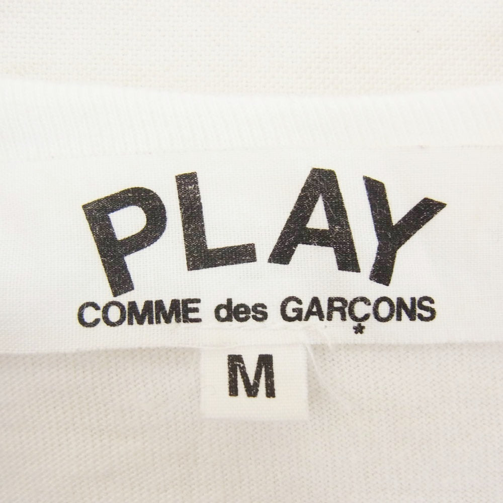 PLAY COMME des GARCONS プレイコムデギャルソン AZ-T001 ハートロゴ 半袖 Tシャツ カットソー ホワイト系 M【中古】
