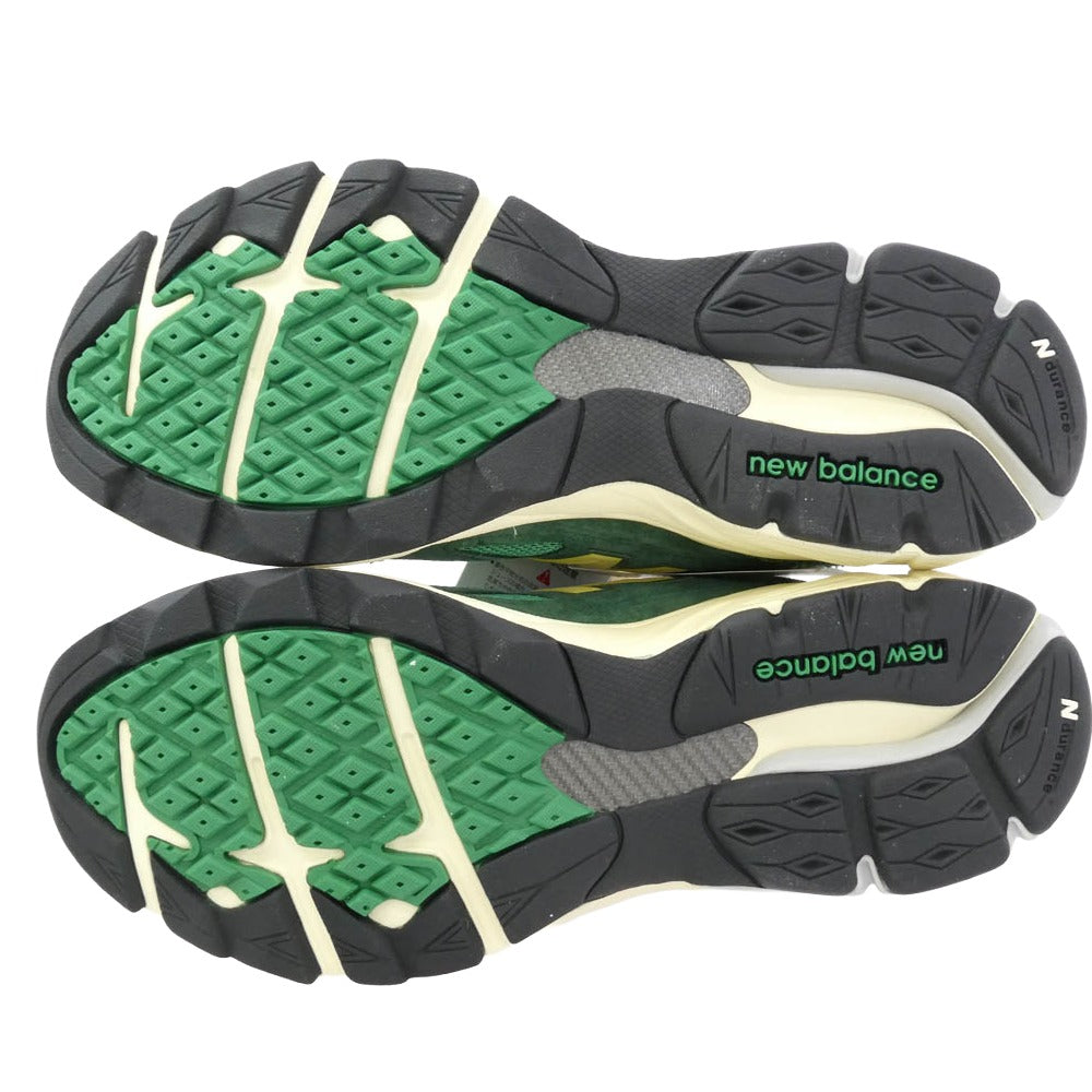 NEW BALANCE ニューバランス M990GG3 ローカット スニーカー グリーン系 27cm【極上美品】【中古】