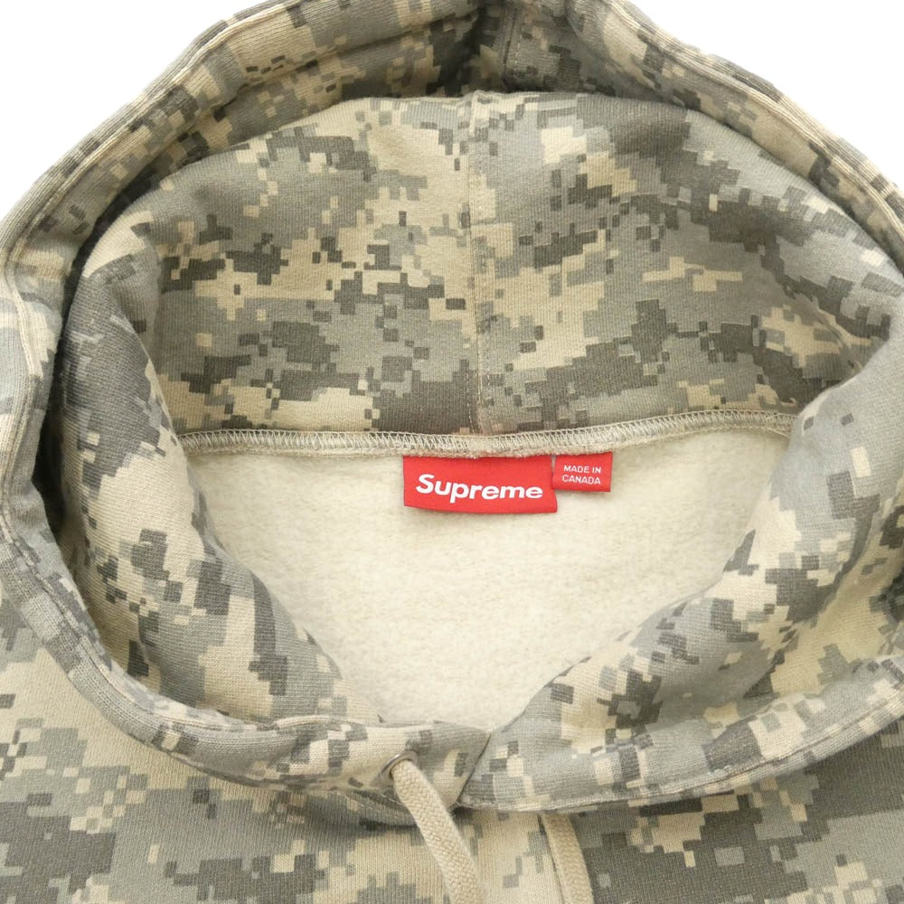 Supreme シュプリーム 25AW Small Box Hooded Sweatshirt Digi Camo スモールボックスロゴ フーデッド スウェットシャツ カモ パーカー フーディー ベージュ系 マルチカラー系 L【極上美品】【中古】