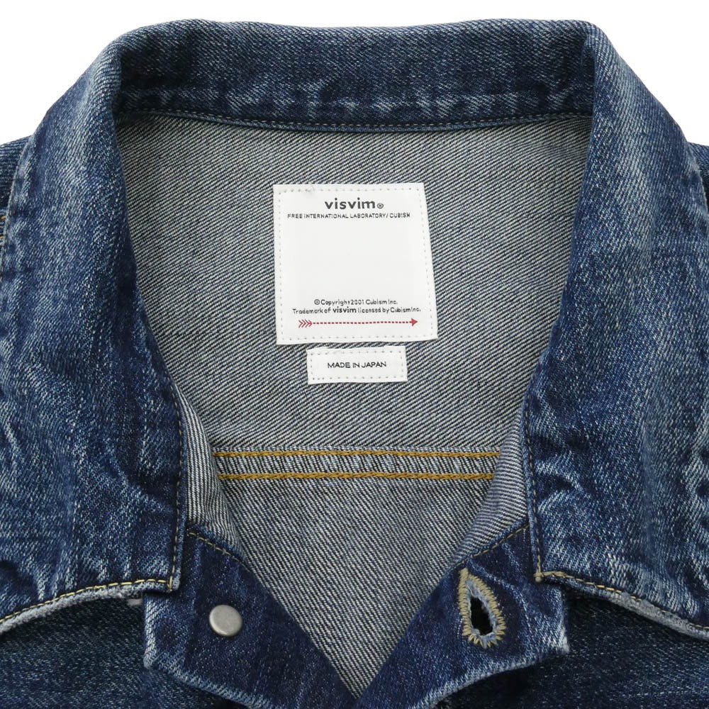 VISVIM ビズビム 0125205006002 SS 101X JKT DMGD-1010 13oz デニム ジャケット インディゴブルー系 4【極上美品】【中古】