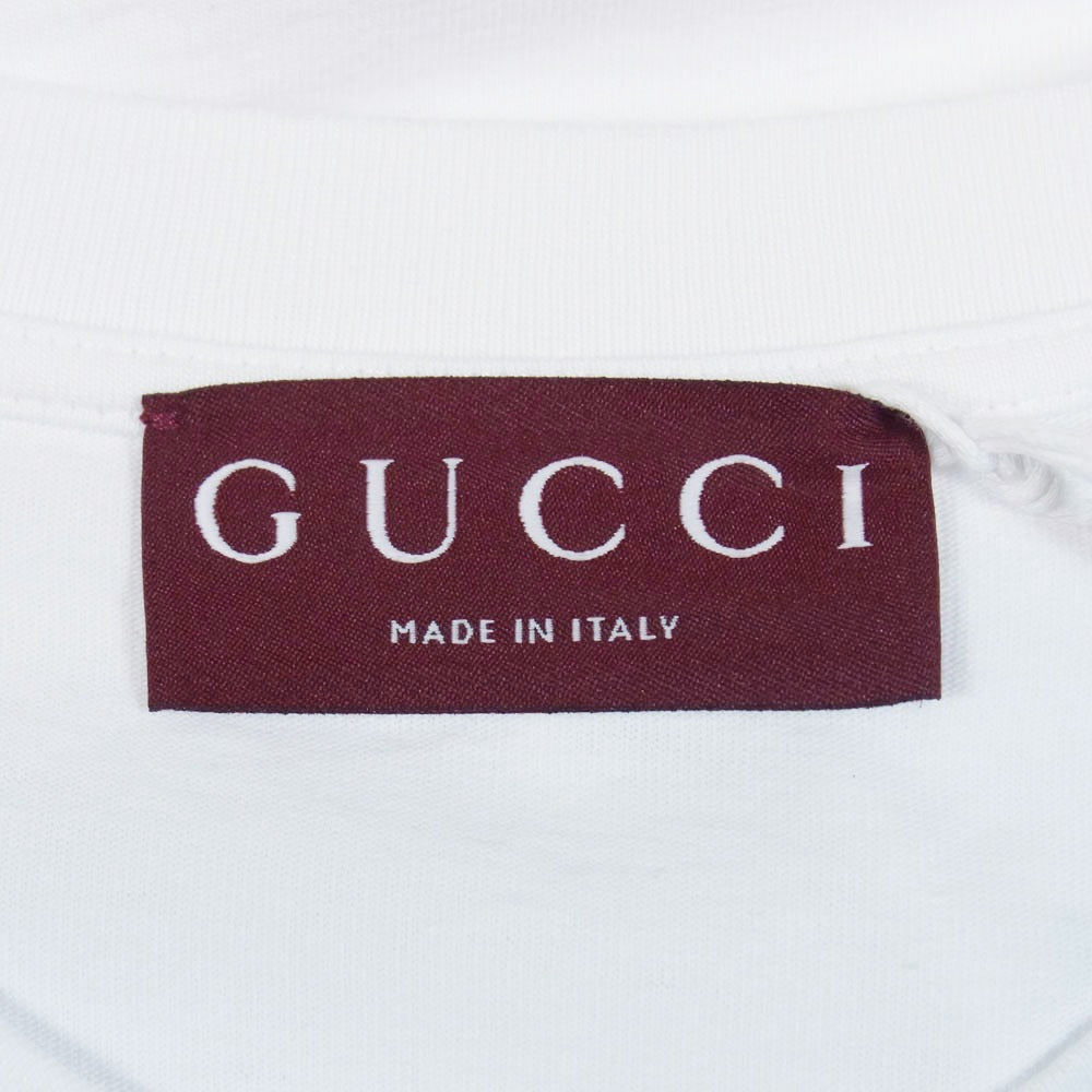 GUCCI グッチ 855021 XJHTN × ヒグチユウコ 日本限定 コットンジャージ― 刺繍 エンブロイダリー 半袖 Tシャツ カットソー ホワイト系 S【極上美品】【中古】