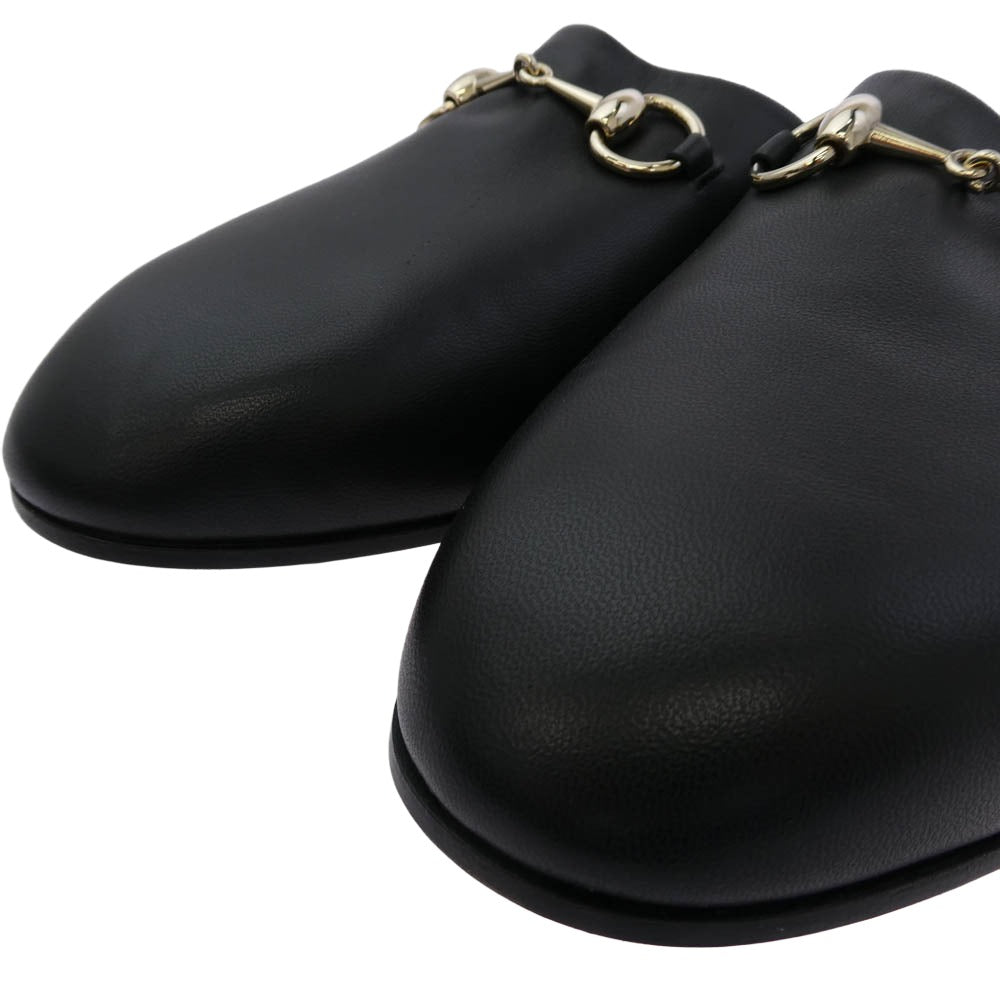 GUCCI グッチ 850140 ホースビット レザー ミュール サンダル スリッパ