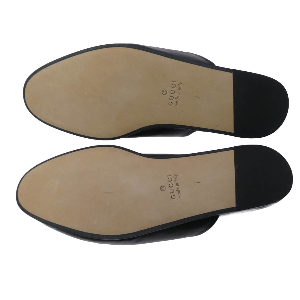 GUCCI グッチ 850140 ホースビット レザー ミュール サンダル スリッパ