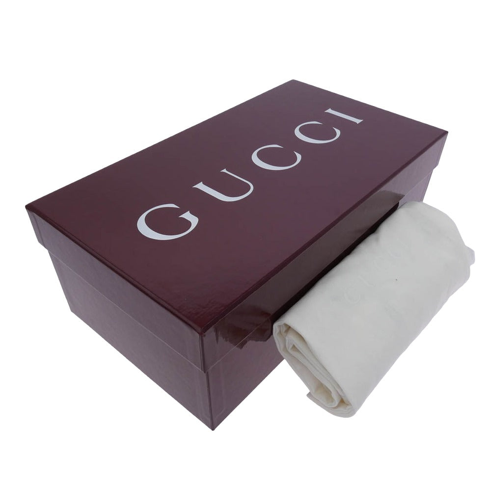 GUCCI グッチ 850140 ホースビット レザー ミュール サンダル スリッパ ブラック系 ゴールド系 7【極上美品】【中古】