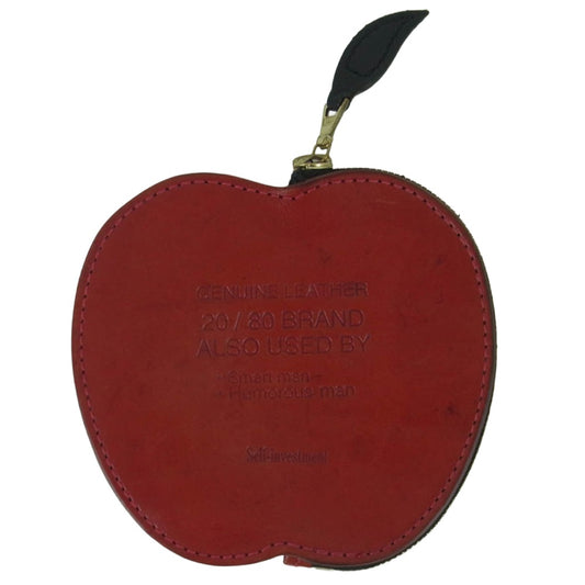 トゥエンティーエイティー ALSO USED BY KIP LEATHER APPLE COIN CASE アップルモチーフ キップレザー コインケース 小銭入れ レッド系【中古】