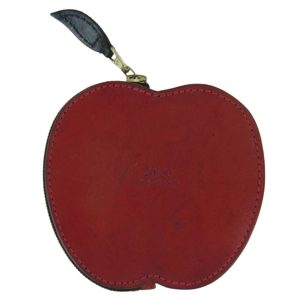 トゥエンティーエイティー ALSO USED BY KIP LEATHER APPLE COIN CASE アップルモチーフ キップレザー コインケース 小銭入れ レッド系【中古】