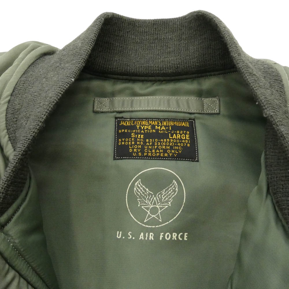Buzz Rickson's バズリクソンズ BR10981 TYPE MA-1 LION UNIFORM INC カーキ系 L【中古】