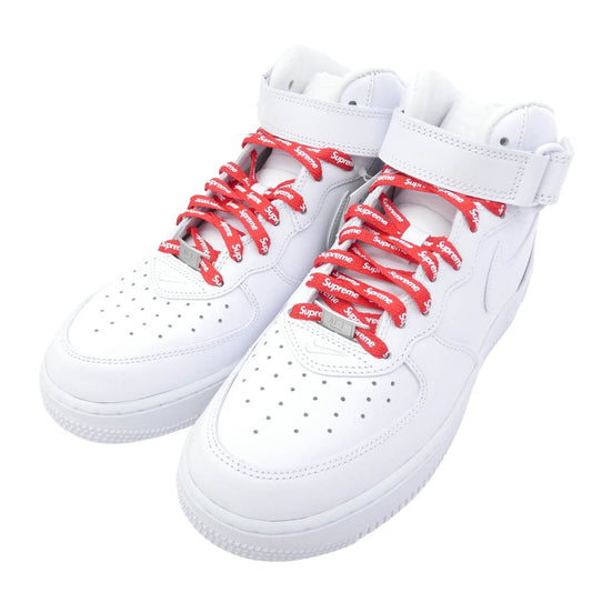 Supreme シュプリーム 24AW FZ8784-100 Air Force 1 Mid White エアフォース1 ミッド ホワイト ミッドカット スニーカー ホワイト系 26cm【美品】【中古】