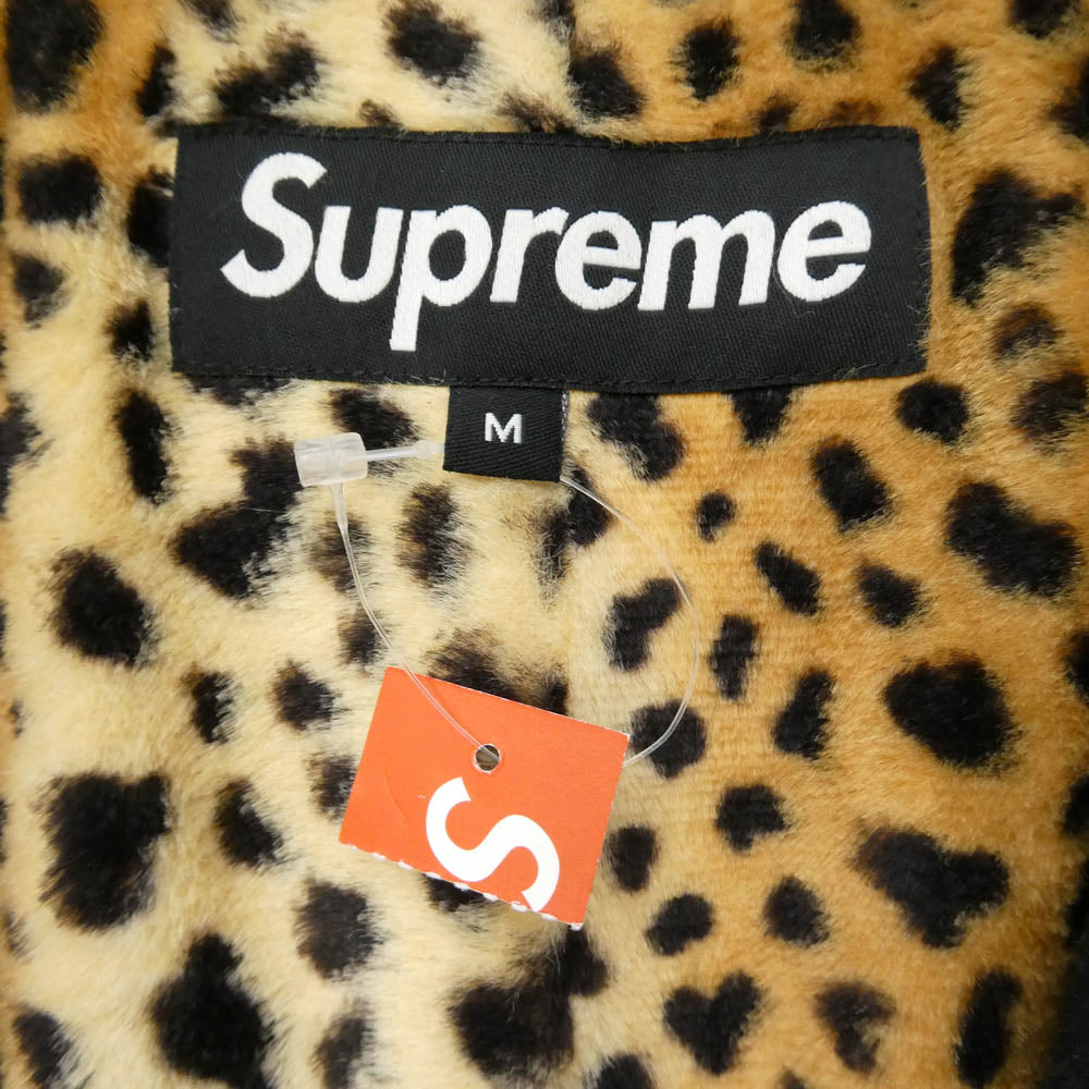 Supreme シュプリーム 17AW Loro Piana Wool Overcoat ウール チェスター オーバーコート 裏地レオパード ブラック系 マルチカラー系 M【中古】