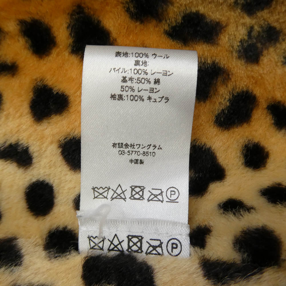 Supreme シュプリーム 17AW Loro Piana Wool Overcoat ウール チェスター オーバーコート 裏地レオパード ブラック系 マルチカラー系 M【中古】