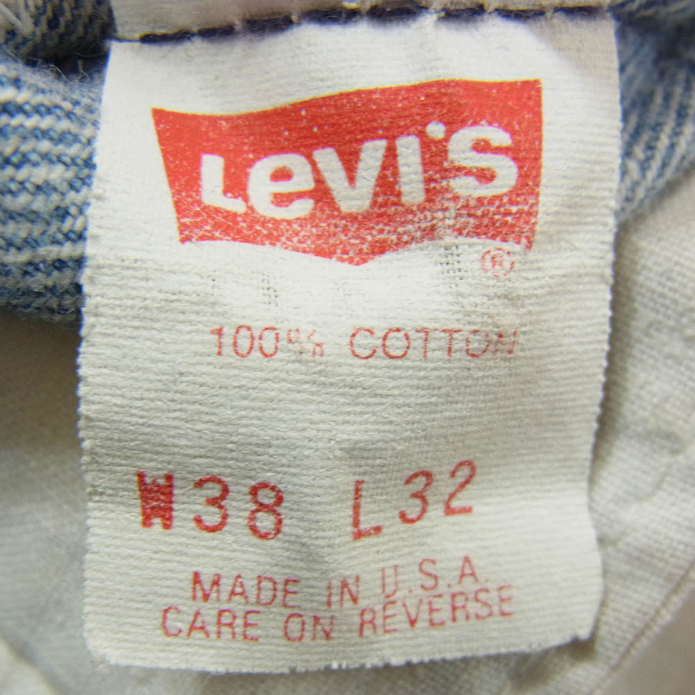 Levi's リーバイス USA製 90s ボタン裏552 501XX ボタンフライ W38 L32 インディゴブルー系 38【中古】