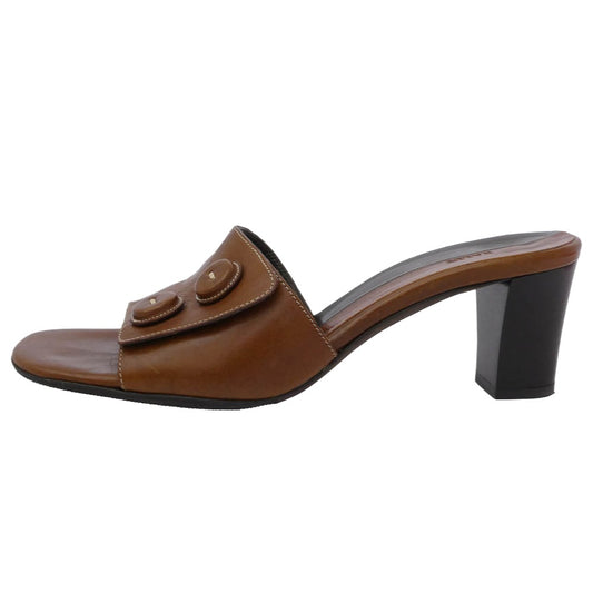 BALLY バリー レザー ヒール サンダル ブラウン系 EU35【中古】