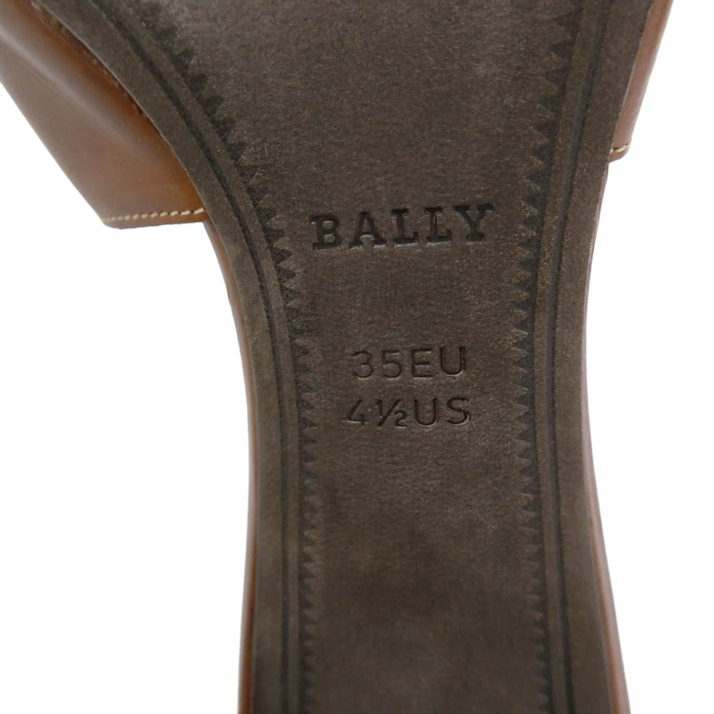 BALLY バリー レザー ヒール サンダル ブラウン系 EU35【中古】