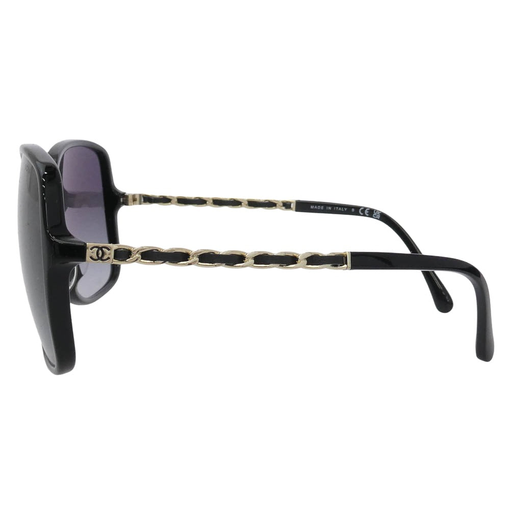 CHANEL シャネル CH5210-Q-A スクエア シェイプ チェーン サングラス ブラック系 ゴールド系 57□17 135【中古】