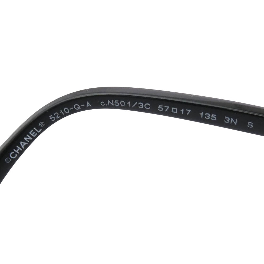 CHANEL シャネル CH5210-Q-A スクエア シェイプ チェーン サングラス ブラック系 ゴールド系 57□17 135【中古】