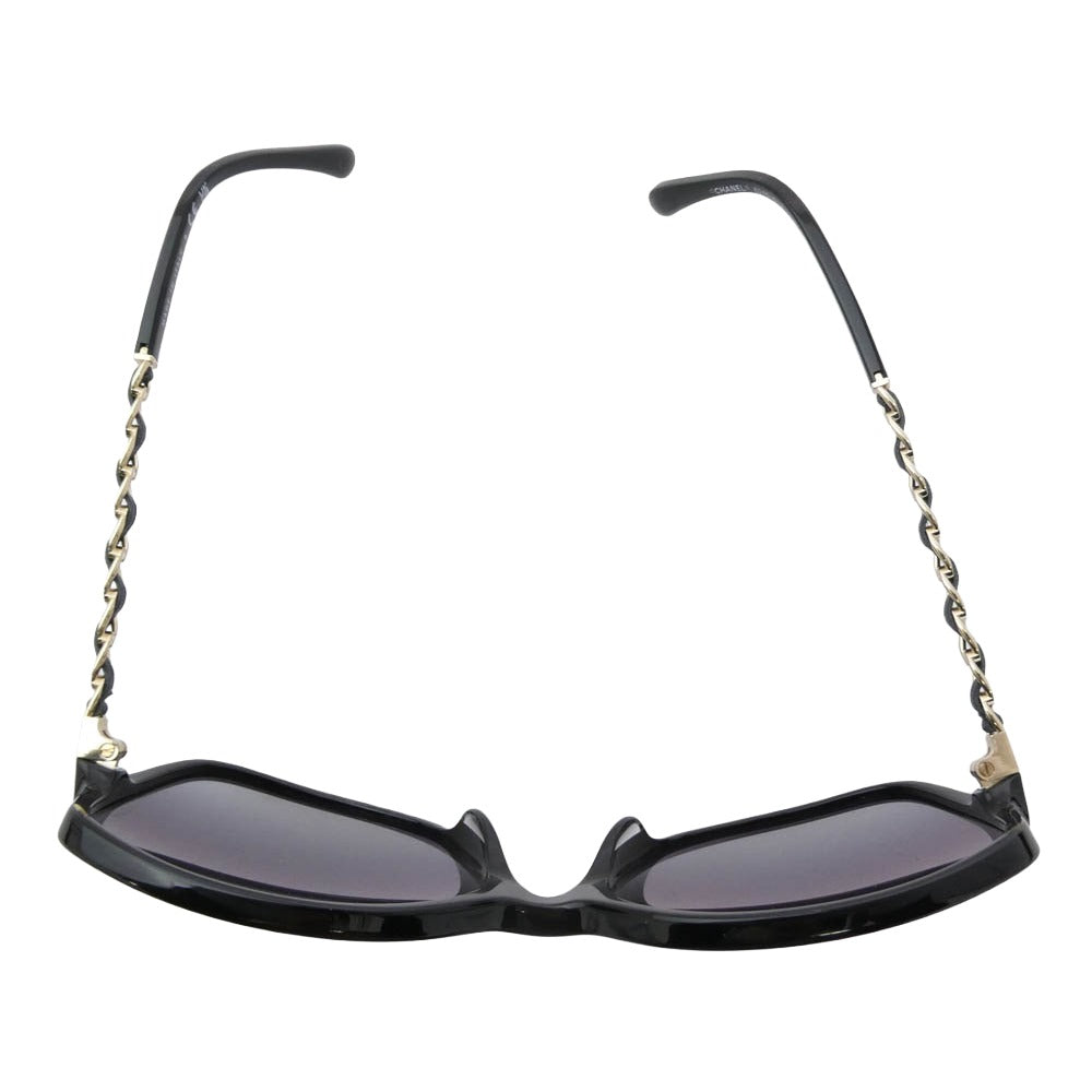 CHANEL シャネル CH5210-Q-A スクエア シェイプ チェーン サングラス ブラック系 ゴールド系 57□17 135【中古】