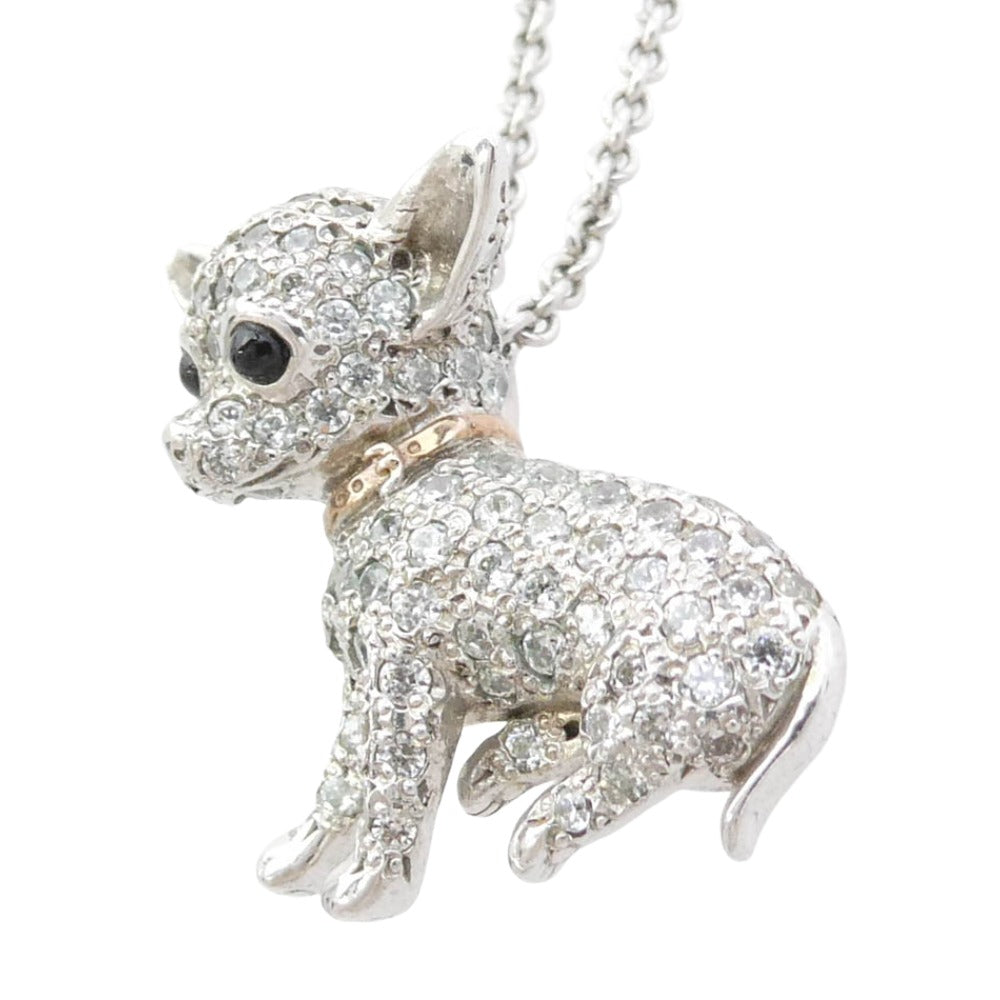 Justin Davis ジャスティンデイビス SNJ1006 x KIYOHARU 清春 MARY NECKLACE チワワモチーフ マリー ジルコニア ネックレス シルバー系【中古】
