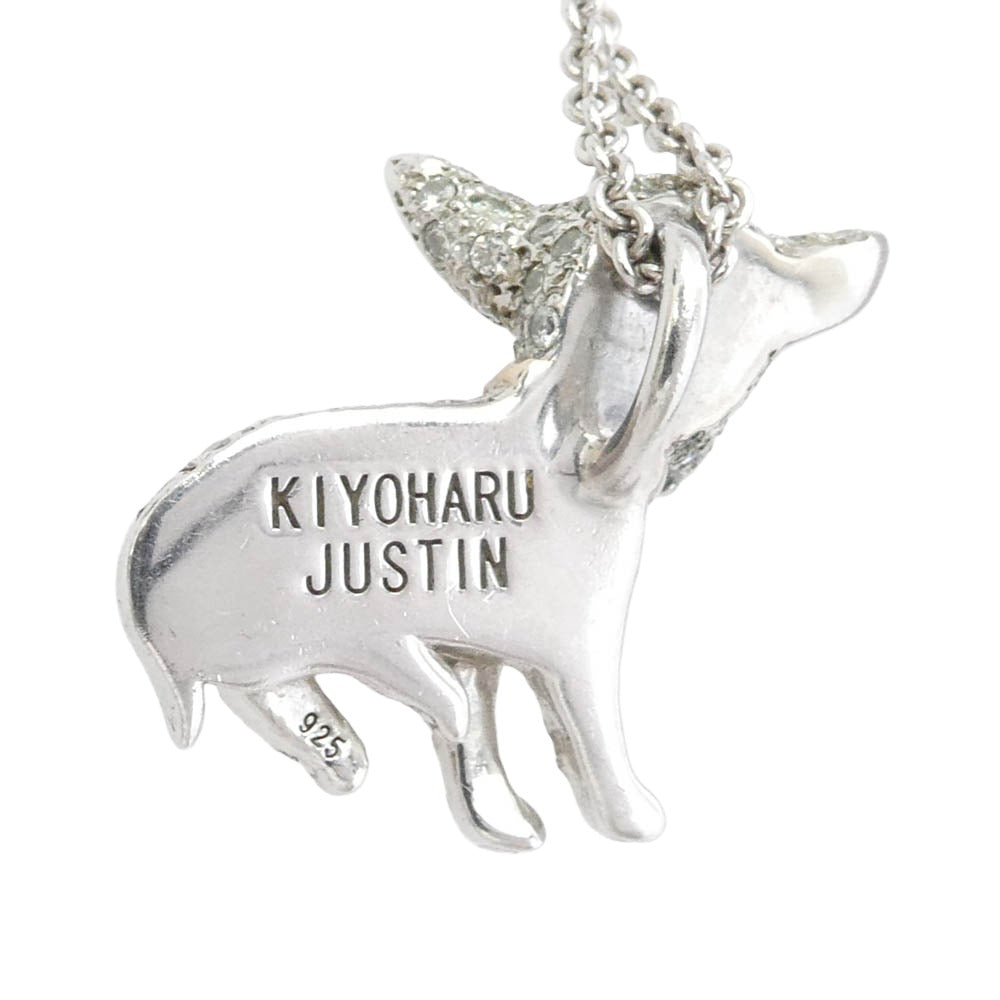 Justin Davis ジャスティンデイビス SNJ1006 x KIYOHARU 清春 MARY NECKLACE チワワモチーフ マリー ジルコニア ネックレス シルバー系【中古】