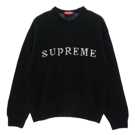 Supreme シュプリーム 25SS Contrast Logo Sweater コントラスト ロゴ セーター ニット ブラック系 M【中古】